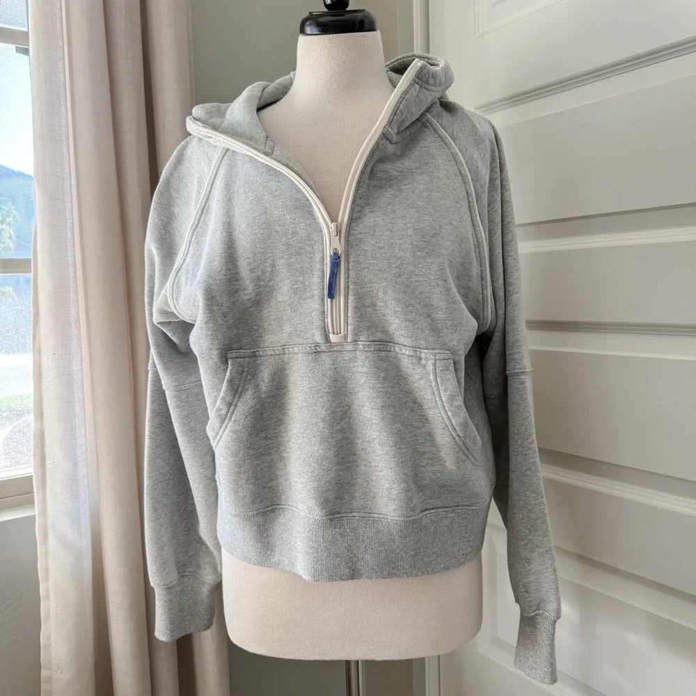 Offline by Aerie Throwback Quarter Zip Hoodie NWOT : Medium - Picture 2 of 7